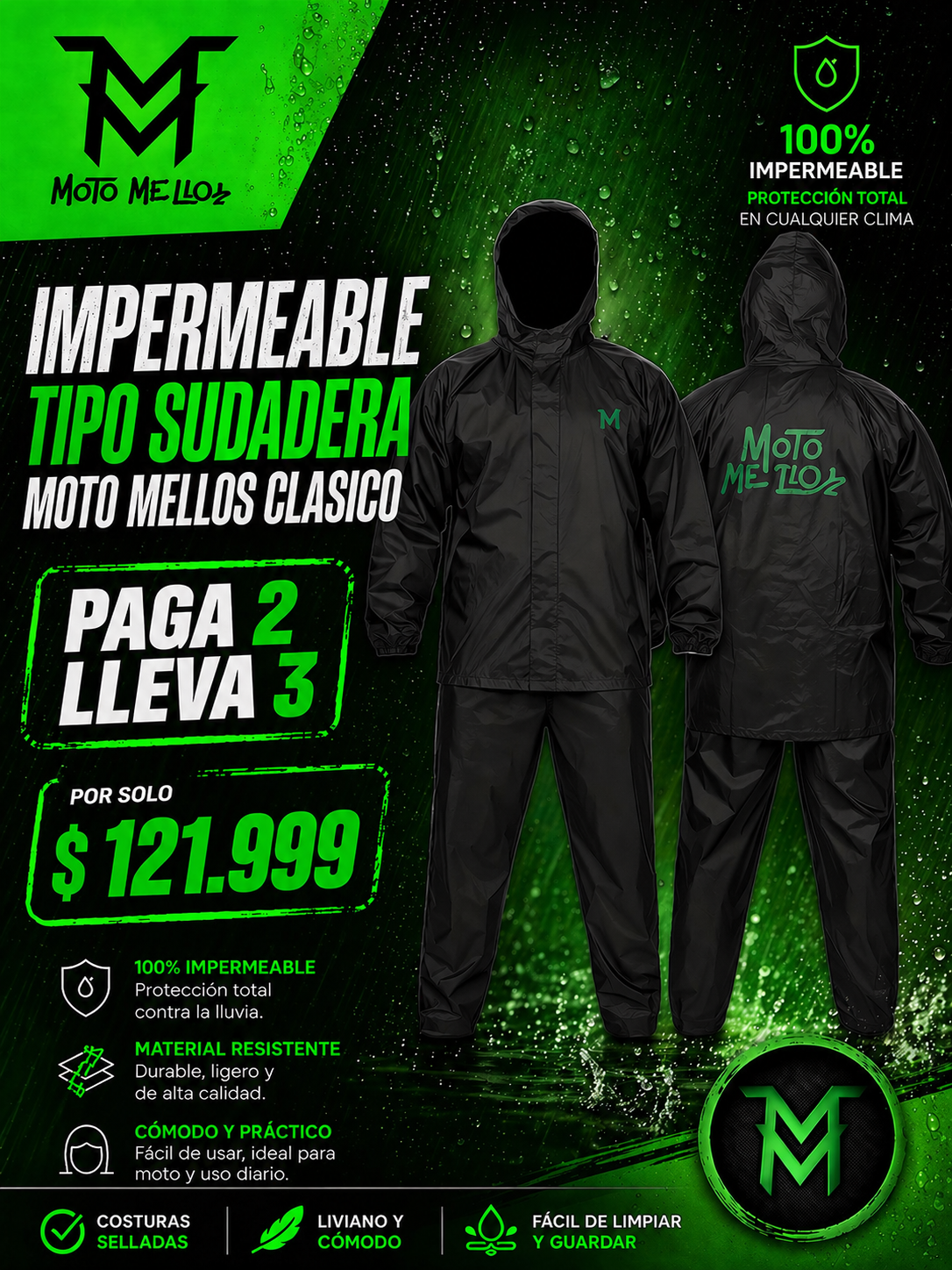 Impermeable Clásico tipo sudadera Paga 2 Lleva 3 !!