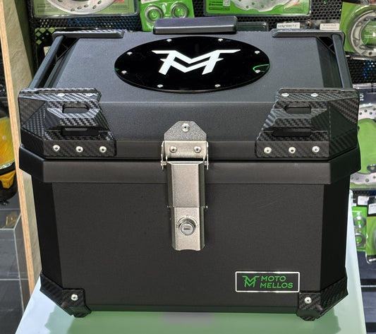 🔥🖤 Baúl 45L Moto Mellos Negro con Reflectivo 🔥 con envio gratis pago contraentrega 🎁+ Cúpula Transparente