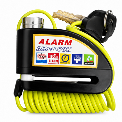 🔒Candado Freno De Disco De Acero Inoxidable Con Alarma Para Moto🚨