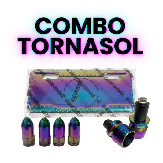 💥 COMBO - PORTA PLACA + PESAS y VÁLVULAS TORNASOL Envío Gratis | MotoMellos🔥