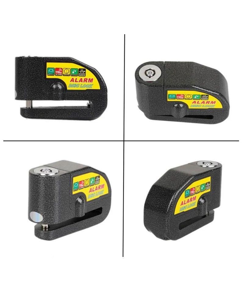 🔒Candado Freno De Disco De Acero Inoxidable Con Alarma Para Moto🚨
